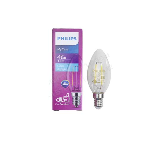 หลอดจำปา LKS LED E14 4W ใส วอร์มไลท์